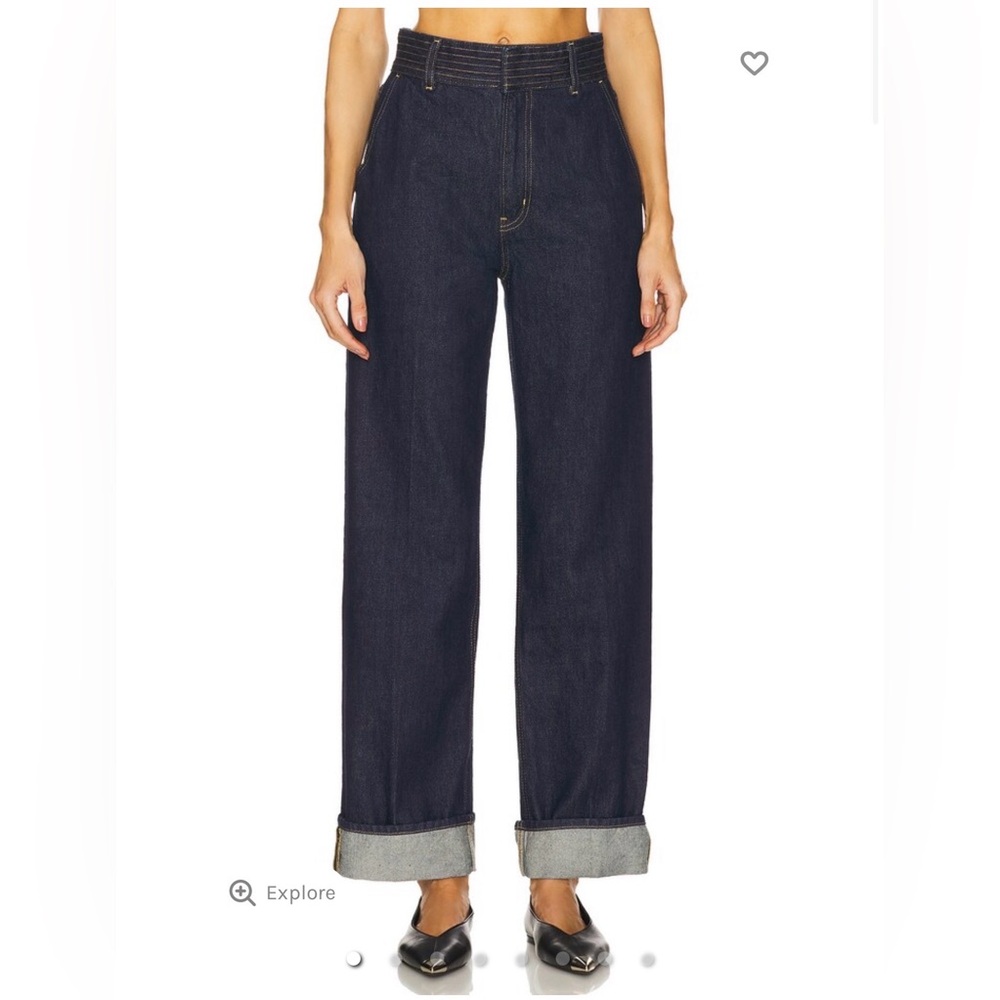 FRAME trapunto trouser dark wash color rinse size 30